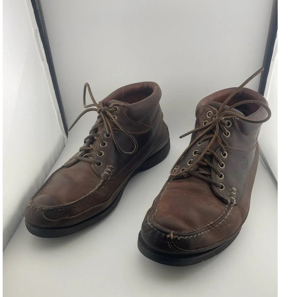 Timberland Men's Chukka Boots size‎ 12 brown leather workwear